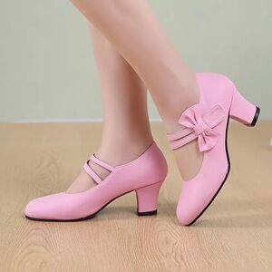 Women's Pink Bowknot Shoes